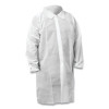 KleenGuard 67308 KGA10 Lab Coat, 2X-Large, Spunbound Fabric, White, Snap Front, Collar, Elastic Wrist