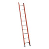 Werner D6210-1 Fiberglass D-Rung Straight Ladder, D6210-1, Type IA, 10 ft L, 13 ft Reach, 19 in W, 300 lb Load Capacity, Orange