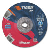 Weiler 57108 Tiger AO Type 27 Cut/Grind Combo Wheel, 6 in dia x 1/8 in Thick, 5/8 in-11 dia Arbor, A30S
