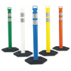 Cortina 03-734 Easy Grab Delineator Post 45 In Polyethylene Orange With Silver Reflective Post Only
