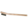 Weiler 44805 Small Hand Scratch Brushes, 7-1/2 in L, Stainless Steel Wire, Curved Wood Handle