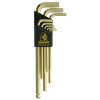 Bondhus 38099 GoldGuard Balldriver L-Wrench Sets, 9 per holder, Hex Ball Tip, Metric