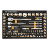 GEARWRENCH 86529 90T Modular Mechanics Tool Set w/EVA Foam Tray, Metric/SAE, 1/4 in, 3/8 in, 1/2 in 6-Point, 83-Pc