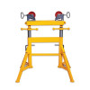 Sumner 4375SWH Pro Adjust-A-Roll Pipe Roller Stand, 5920 lb Load, 2 in to 48 in Pipe, 29 in H to 42.5 H Adj, Incl Steel Wheel Heads