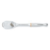 GEARWRENCH 81011T 90T Ratchet, Tear Drop, 1/4 in Drive, 5.13 in OAL, Alloy Steel, Full Polish Chrome, Standard Handle