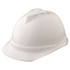 MSA 10034018 V-Gard 500 Protective Caps and Hats, 4 Point Fas-Trac, Vented Cap, White