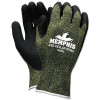 MCR Safety 9389L KS-5 13 Gauge Kevlar Stainless Steel Nylon Black Latex Dip Palm Cut Resistant Glove Large