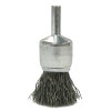 Weiler 10006 Crimped Wire Solid End Brush, Steel, 3/4 in dia x 0.0104 in Wire, 22000 RPM