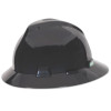 MSA C217374 V-Gard Protective Hat-Style Full-Brim Hard Hat, Slotted, Fas-Trac III Suspension, Standard Size, Black