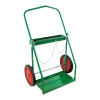 Anthony 214 Low-Rail Frame Dual-Cylinder Cart, 32 in OD W x 47 in H, 14 in dia x 1.75 in W Solid Rubber (BB) Wheels, Incl Safety Chain