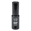 GEARWRENCH 84548N Impact Socket, 1/2 in Drive Size, 1/2 in Opening Size, 6-point, Deep Length