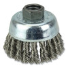 Weiler 36239 Wolverine Knot Wire Cup Brush 3 In x 5/8 In 11 0.020 In Stainless Steel