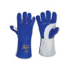 Tillman 12522X Stick Welding Gloves, 1252, Premium Side Split Cowhide Palm/BOH/Cuff, 2XL, Cut Resistant, Blue/Pearl, 14 in L Cuff