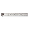 L.S. Starrett 52662 Steel Rule, 6 in, 4R, Steel, Spring Tempered, Double Hook