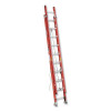 Werner D6220-2 Fiberglass D-Rung Extension Ladder, D6220-2, Type IA, 20 ft L, 19 in W, 300 lb Load Capacity, Orange
