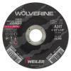 Weiler 56430 Wolverine Combo Wheel, 4 1/2 in Dia, 1/8 in Thick, 7/8 in Arbor, 24 Grit, R