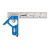 Empire Level E255M True Blue Combination Square, 6 in, cm/mm, Metric, Stainless Steel Blade, Cast Zinc Head