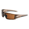 UVEX by PIP S2961HS Hypershock Safety Eyewear, Espresso Polycarbonate Lens, HydroShield AF, Smoke Brown Polycarbonate Frame