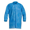 DuPont ProShield D15225370 ProShield 10 Disposable Lab Coat, 2X-Large, Blue, Plain Collar, Open Wrists, Extends Below Hip, Snap Closure, 2 Pockets