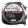 Anchor Brand 43123 Easy to Read Tape Measure, 1 in x 25 ft, Chrome