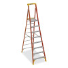 Werner PD6208 Fiberglass Podium Ladder 8 Ft Type IA 300 Lb Capacity 14 Ft Reach Orange
