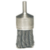 Weiler 10031 Knot Wire End Brush, Stainless Steel Bristles, 1-1/8 in Brush dia x 0.014 in Wire, 22000 RPM, 1 EA/EA