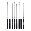 Ullman CHP8L 8-Pc Hook and Pick Set, High Carbon Steel, Rubber Handles, 9-3/4 in L, Nylon Pouch
