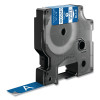 DYMO 1805243 Industrial Rhino Vinyl Label Cartridge, 1/2 in W x 18 ft L, White Print on Blue Background