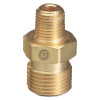 Western Enterprises B22 Male NPT Outlet Adaptor for Manifold Pipelines, Brass, Carbon Dioxide, 1/2 in NPT