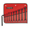 Proto JSCR9S 9 PC Spline Non-Reversing Combination Wrench Set, 12 Points, Black Oxide Finish