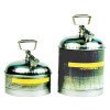 EAGLE 1315 Safety Can, Type I, 5 gal, Stainless Steel, Silver