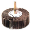 Weiler 30727 Wolverine Mounted Flap Wheel, Unthreaded, 1/4 in dia Stem x 3 in dia x 1 in W, 80 Grit, 23000 RPM