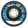 Weiler 50805 Tiger Big Cat High Density Flap Disc, 4-1/2 in dia, 80 Grit, 7/8 in Arbor, 12000 RPM, Type 27