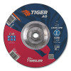 Weiler 57124 Tiger AO Grinding Wheel, 7 in dia x 1/4 in Thick, 5/8 in-11 UNC Arbor, A24R, Type 27