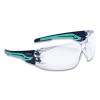 Bolle Safety SILEXPSI SILEX Series Safety Glasses, Clear Polycarbonate Lens, Platinum Lite Anti-Fog/Anti-Scratch, Navy Blue/Light Blue PC/TPR Frame