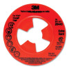 3M 7000045279 Disc Pad Face Plate Ribbed 28443, 4-1/2 in, Extra Hard, Red
