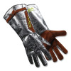 HexArmor 5060 HeatArmor Aluminized Welding Gloves Split Cowhide Aramid Gauntlet Size Large 9 Brown Aluminum