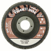 Weiler 50765 Tiger Big Cat High Density Abrasive Flap Disc 4-1/2 In x 7/8 In Arbor 80 Grit Type 27 12000 RPM Phenolic Back