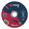 Weiler 57021 Tiger AO Cutting Wheel, 5 in dia x 0.045 in Thick, 7/8 in Arbor, A60T, Type 1