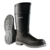 Dunlop Protective Footwear 8968000.07 PolyGoliath Rubber Boots, Plain Toe, Men's 7, 16 in Boot, Polyblend/PVC, Black/Gray
