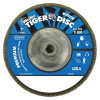 Weiler 50545 Tiger Disc Angled Style Flap Disc, 7 in dia, 80 Grit, 5/8 in-11, 8600 rpm, Type 29