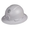 Klein Tools 60400 Hard Hat, 4-point Suspension, Full Brim Non-Vented, White