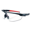 Jackson Safety 45003 Hyperguard Safety Glasses, Clear, RX 2.0 Lens, Polycarbonate, Anti-Fog, Black Half Frame, Red Temple
