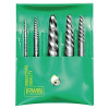 Irwin Hanson 53545 Spiral Flute Screw Extractors - 535/524 Series Set, 6 Piece, 3/32 in to 7/8 in