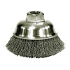 Weiler 13188 Model CRA-3 Crimped Wire Cup Brush 3-1/2 In x 0.014 In Stainless Steel 5/8 In 11 UNC
