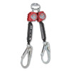 PROTECTA 3100512 PROTECTA Personal Self Retracting Lifeline, 6 ft, Web, Single Pin Top Connector, Rebar Snap Hook, 310 lb, Twin Leg