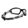 Bolle Safety 40085 Tracker Series Safety Glasses, Clear Lens, Clear, Black Frame, Foam, Rubber