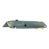 Stanley 10-499 QuickChange Retractable Utility Knife 6-3/8 In Carbon Steel Metal Gray