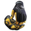 Caiman 2956XL Gold Grain Leather Palm Gloves, X-Large, Gold/Black