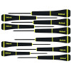 Eklind Tool 92199 PSD Precision Slotted & Phillips Screwdriver Set, 10 Pieces,1 mm to 4 mm/#000 to #1
